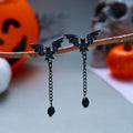 Halloween Red Crystal Bat Dangle Earrings 6W6JER549