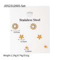 Gold Plated Rhinestone Hoops - DippedShop Wholesale - #6099