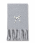 Elegant Pearl Bowknot Warm Tassel Scarf 6W6NSC128
