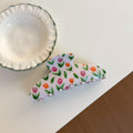 Floral Bow Hair Claw - DippedShop Wholesale - #5763
