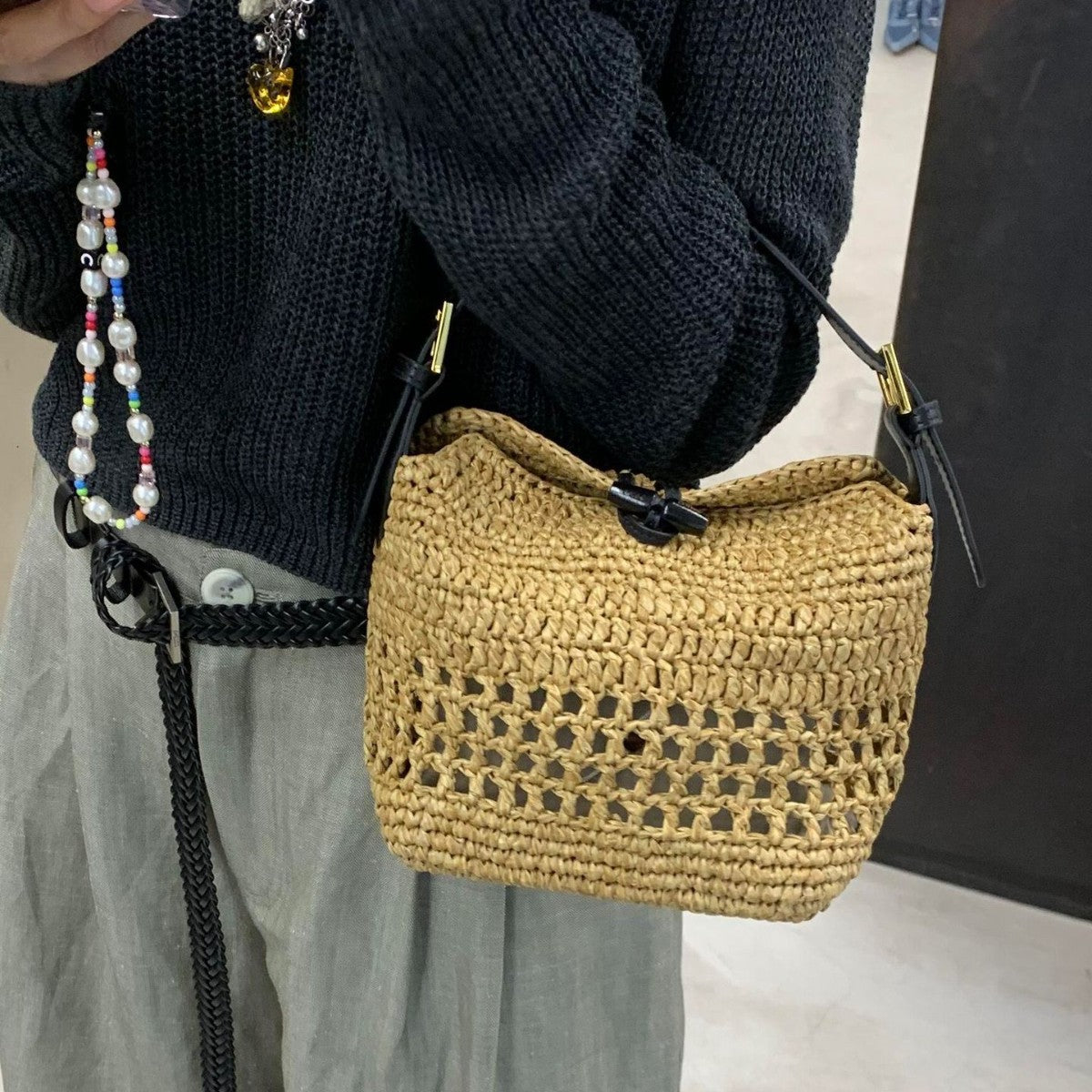 Hollow Hand-Woven Handbag - DippedShop Wholesale - #6819