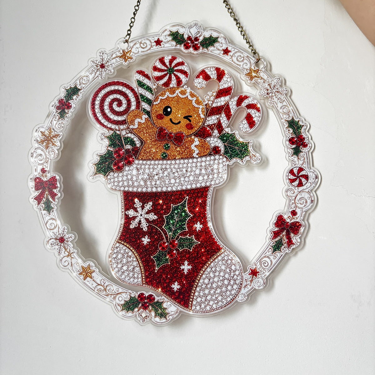 Sparkly Christmas Tree Diamond Painting Suncatcher 6H7HLS144