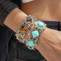 Turquoise Beaded Stretch Bracelet - DippedShop Wholesale - #2755