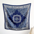 Vintage Floral Print Twill Silk Square Scarf MK2BW6W6NSI03