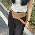 Vintage Faux Suede Wide Adjustable Bag Belt 6W6JBT223