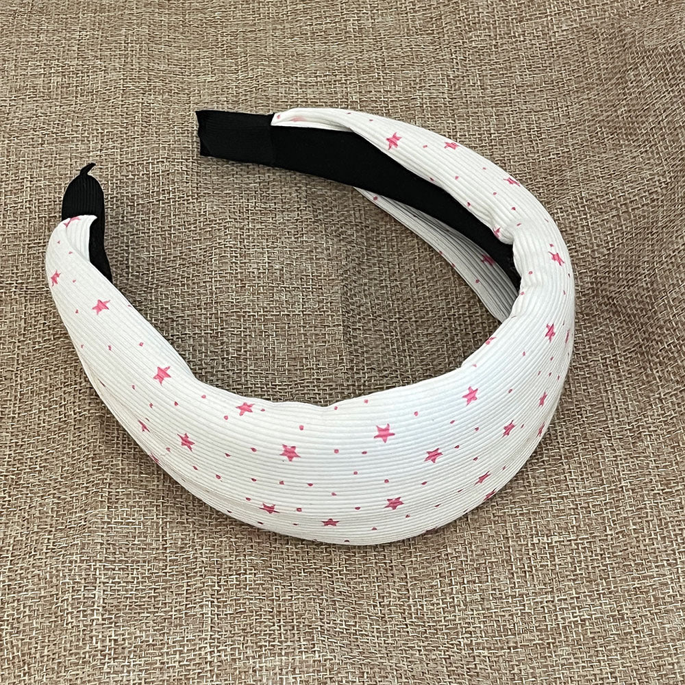 Cute Star Print Wide Non Slip Headband MK2SPM6W6HBD11