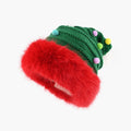 Cute Christmas Tree Plush Ball Warm Beanie Hat 6W6HAT832