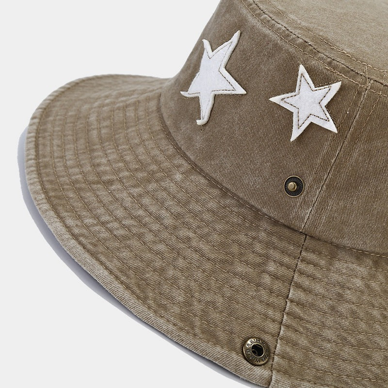 Denim Cowboy Star Foldable Safari Boonie Hat 8BK6HAT172T