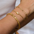 Minimalist Gold Plated Chain Bracelets 6W6JBR485