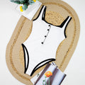 Minimalist Color Contrast Swimsuit - DippedShop Wholesale - #6291