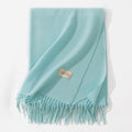 Warm Solid Color Tassel Scarf 6W6NSW305