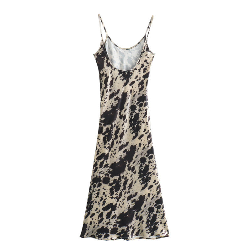 Trendy Animal Print Spaghetti Strap Dress DP25D977