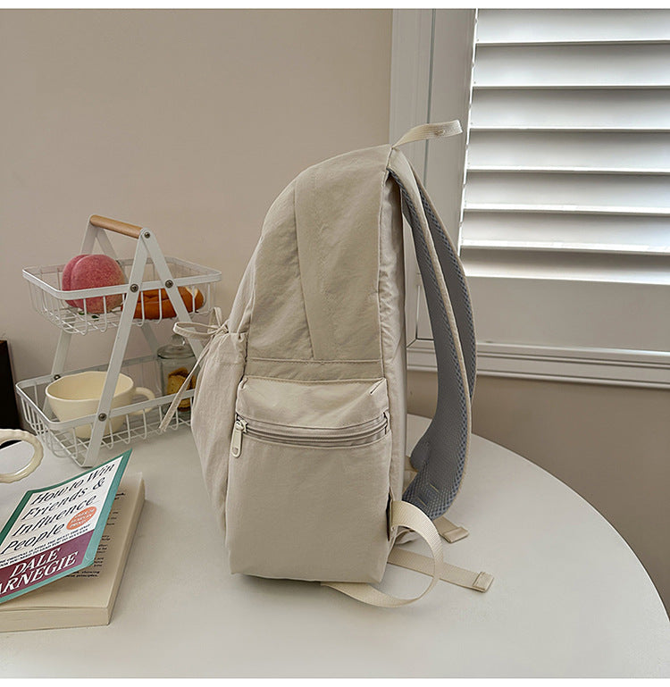 Sweet Solid Color Bowknot Large Capacity Backpack 6S10BBG1449