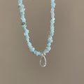 Boho Irregular Natural Stone Beaded Chain Necklace 6W6JNC444