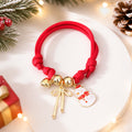 Cute Santa Claus Charm Rope Braided Bracelet 6W6JBR654
