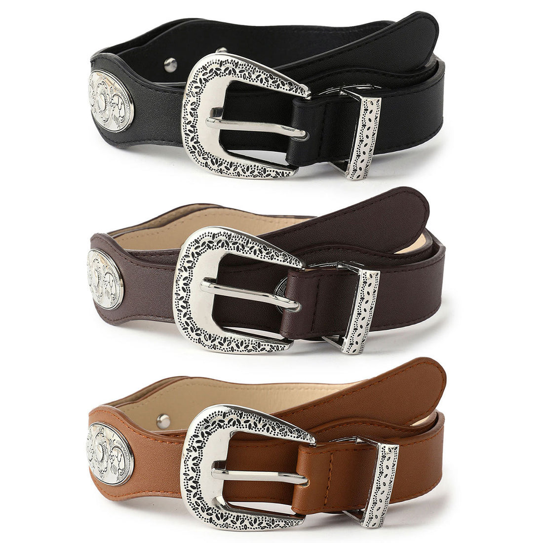 Studded Distressed Leather Belt - DippedShop Wholesale - #5795
