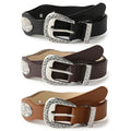 Retro Punk Studded Distressed Leather Belt 6W6JBT172