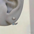 Cross Rhinestone Hoop Earrings - DippedShop Wholesale - #9427