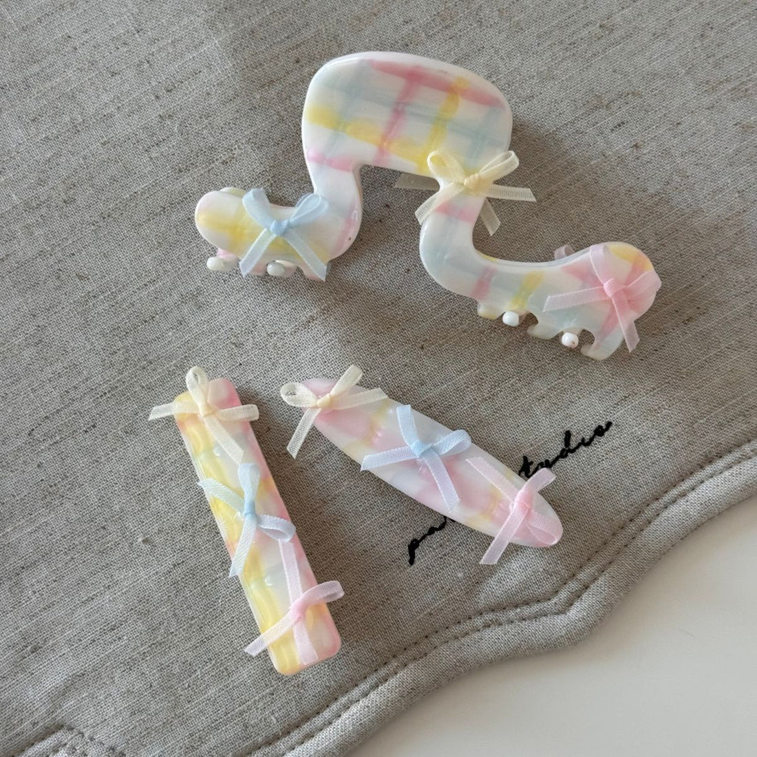 Cute Lace Bow Hair Claw Clips DP25E901