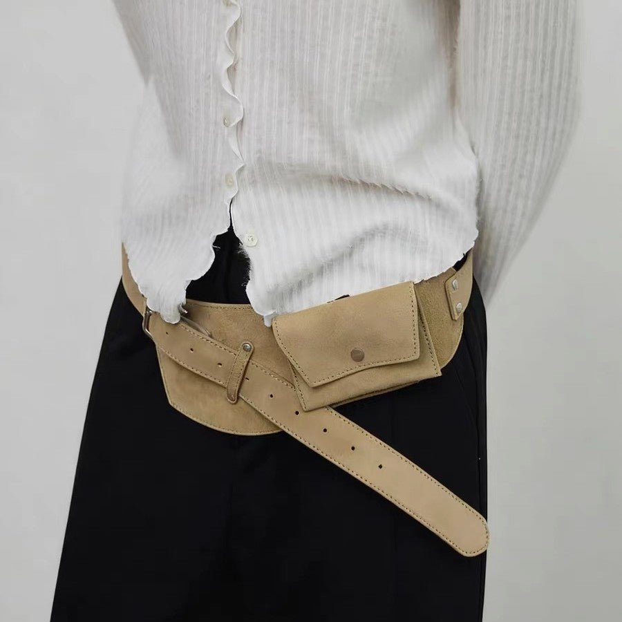 Trendy Suede Wide Leather Waist Belt 6W6JBT138