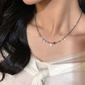Colorful Ball Pendant Choker - DippedShop Wholesale - #9475