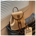 Solid Color Large Capacity Flap Backpack 6S10BBG1436