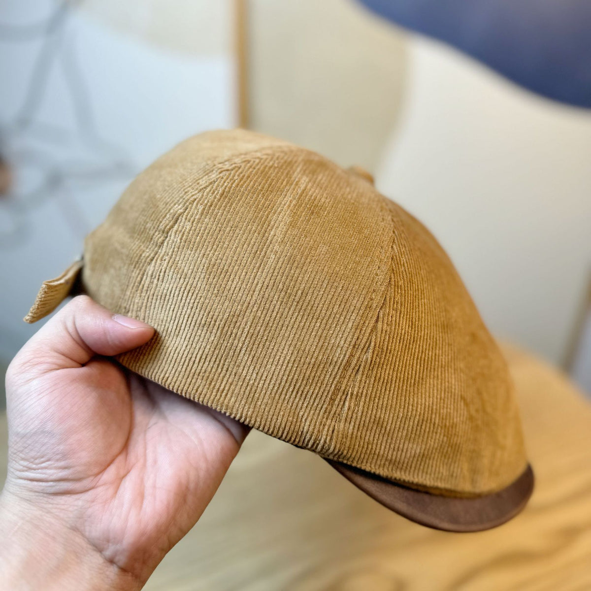 Corduroy Leather Brim Cap - DippedShop Wholesale - #3939