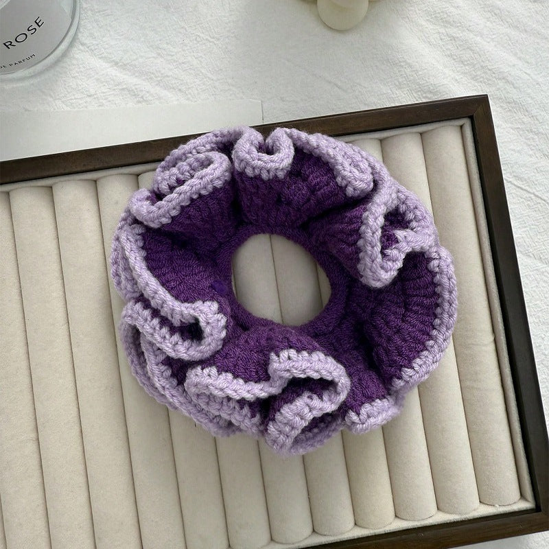 Sweet Handmade Crochet High Elastic Scrunchies 6W6HSR519