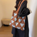 Stylish Heart Print Large Capacity Shoulder Bag 6W10BBG1765