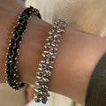 Elegant Solid Color Crystal Open Cuff Bracelet 6W6JBR579