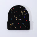 Rhinestone Safety Pin Beanie - DippedShop Wholesale - #4035