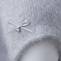 Cute Bowknot Pendant Angora Knit Beanie 6W6HAT706
