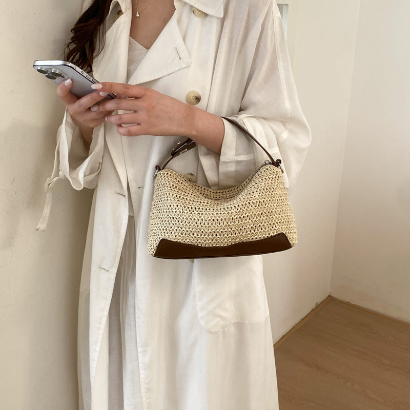 Trendy Woven Straw Handbag Crossbody Bag 6W10BBG1849