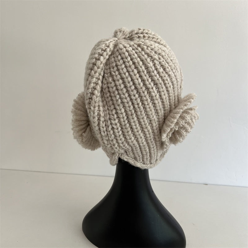 3D Flower Knit Beanie - DippedShop Wholesale - #6835