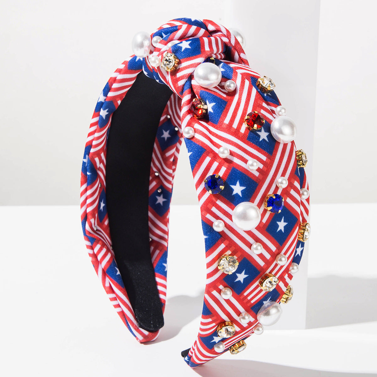 Trendy American Flag Pattern Diamonds Hair Band 8AS6HBD57T