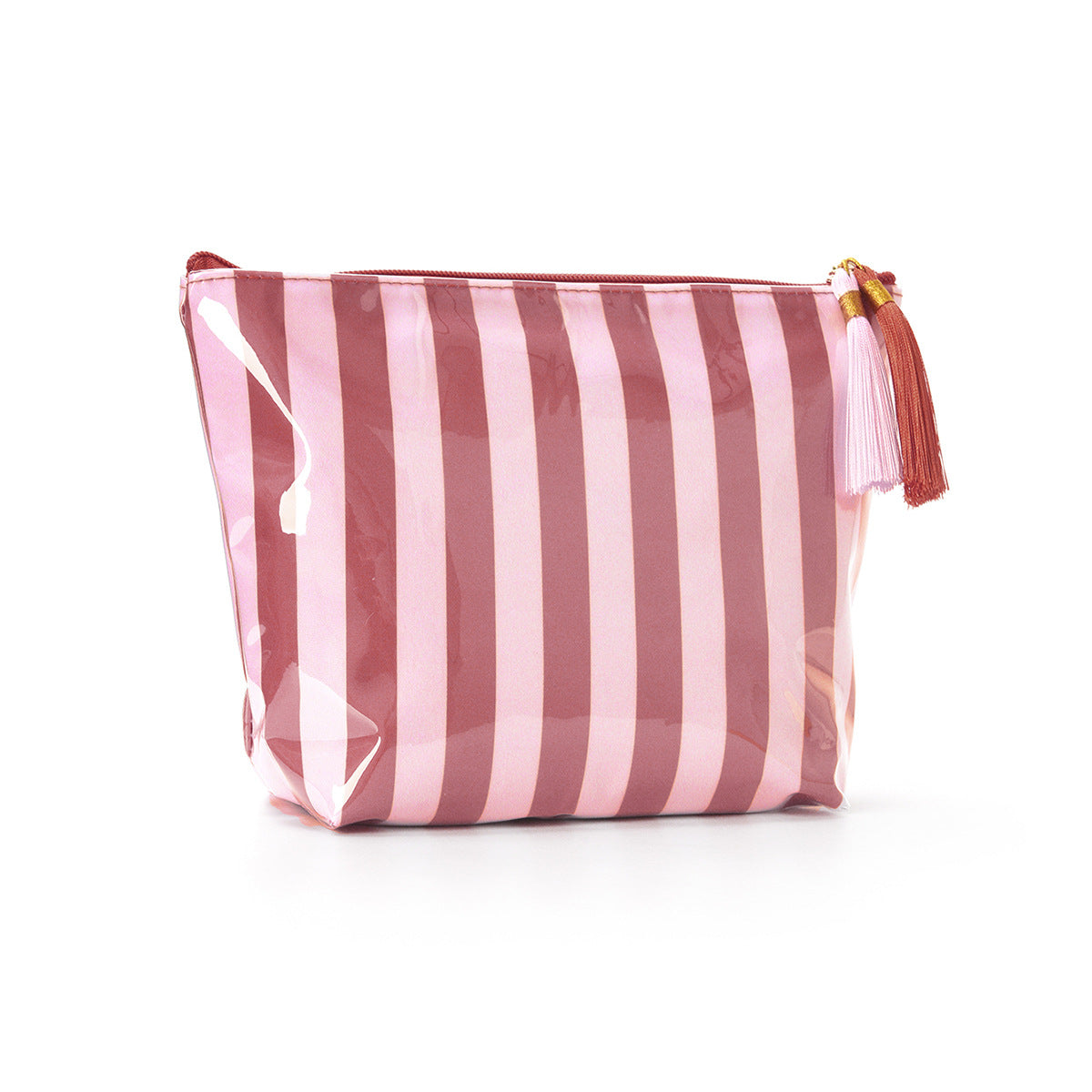 PVC Glossy Striped Waterproof Cosmetic Bag MK2BLW6C5CO09