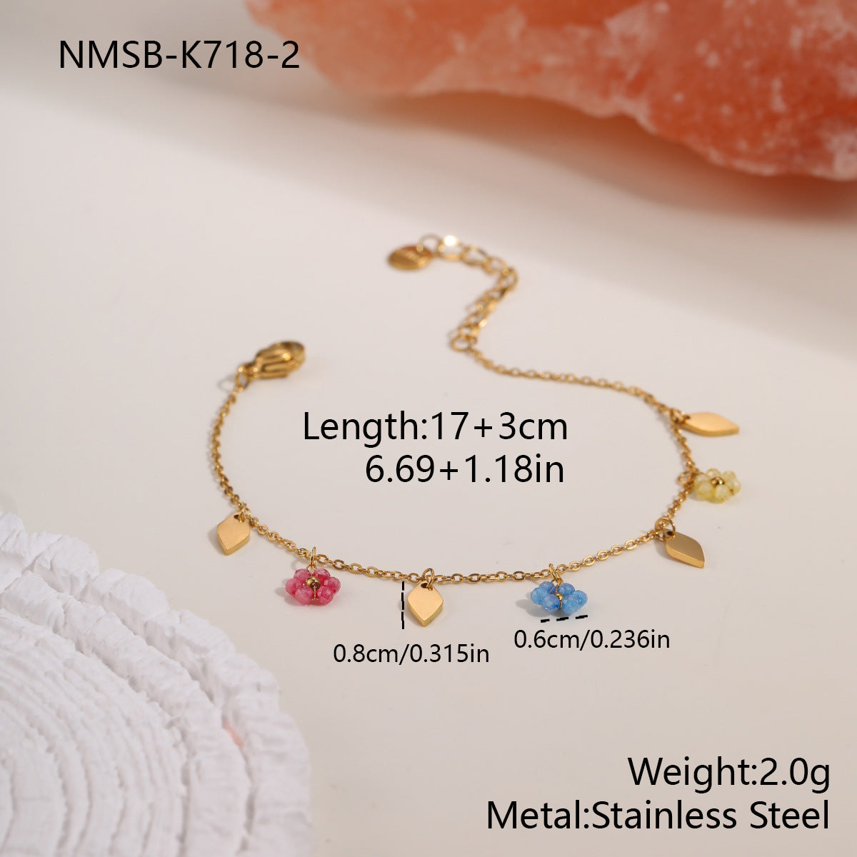 Gold Plated Daisy Chain Bracelet - DippedShop Wholesale - #2291