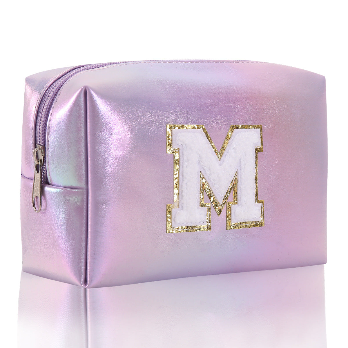 Simple Initial Letter Embroidered Portable Makeup Bag 6S10BOB1037