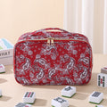Vintage Floral Print Large Capacity Makeup Bag 6S10BOB1038