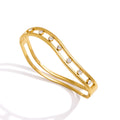 Fashion Irregular Cubic Zirconia Bangle Bracelet 6W6JBR602