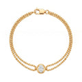 Fashion Double Layer Rhinestone Snake Chain Beacelet 6W6JBR527