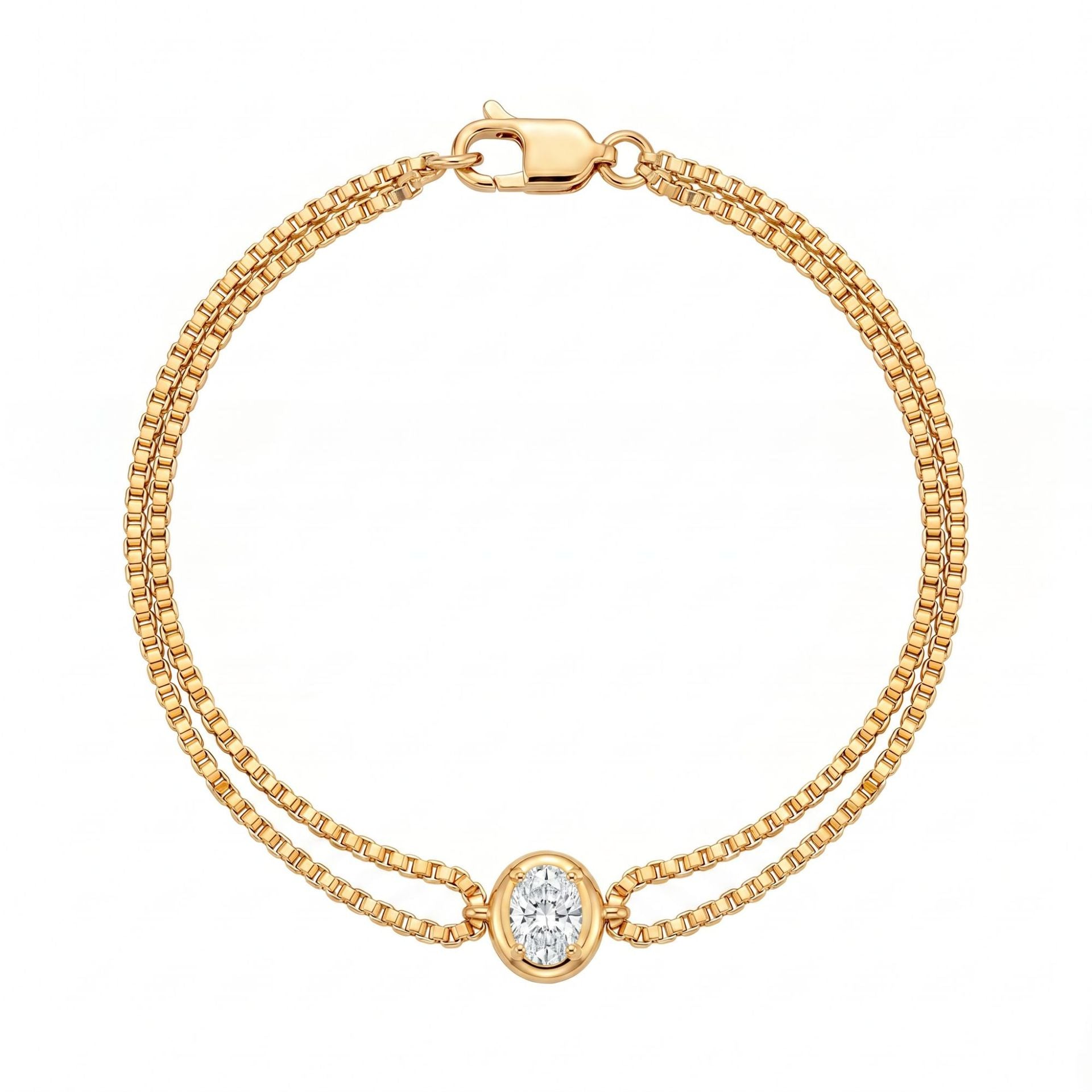 Fashion Double Layer Rhinestone Snake Chain Beacelet 6W6JBR527