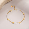 Trendy Gold Plated Fishbone Chain Anklets 8ZA6JAB30L