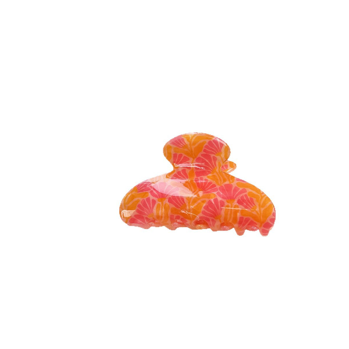 Floral Print Hair Claw - DippedShop Wholesale - #4195