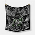 Fashion Abstract Print Versatile Square Silk Scarf 8BW6NSI14