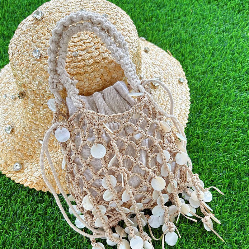 Fashion Hollow Out Shell Hand-Woven Handbag 8BW6BBG412