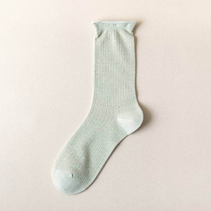 Solid Mesh Crew Socks - DippedShop Wholesale - #0915