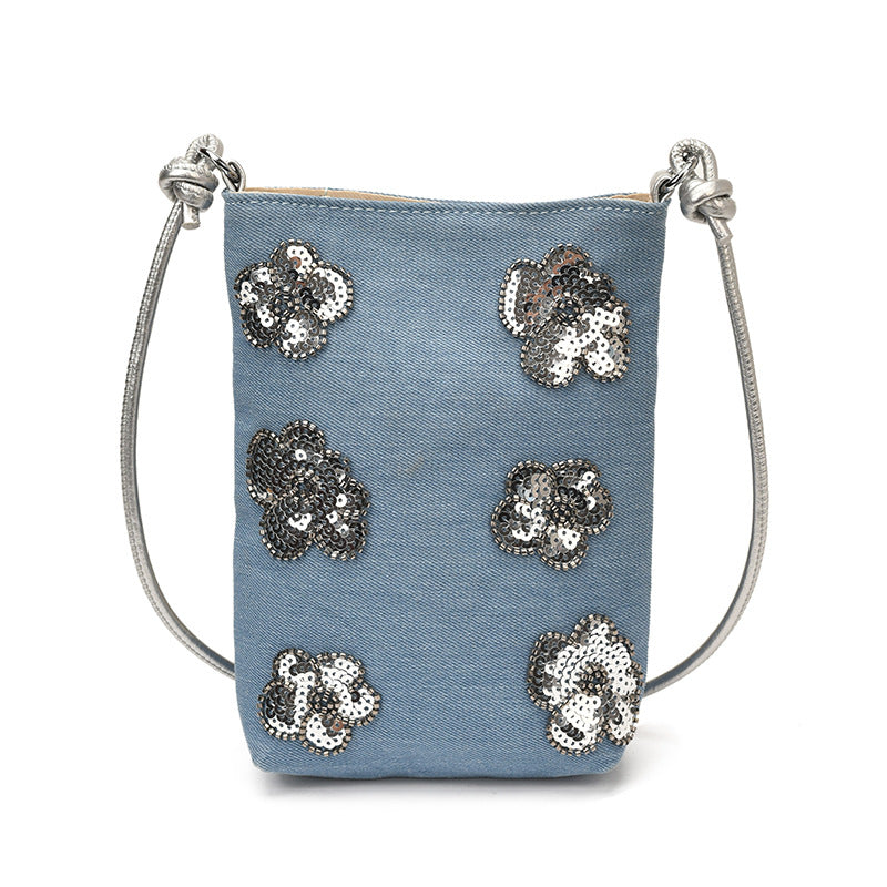 Vintage Floral Emroidery Crossbody Phone - DippedShop Wholesale - #1491