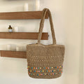 Large Woven Commuter Handbag - DippedShop Wholesale - #8867
