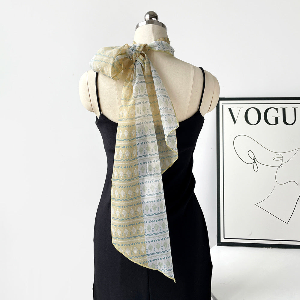 Polka Dots Striped Scarf - DippedShop Wholesale - #8019
